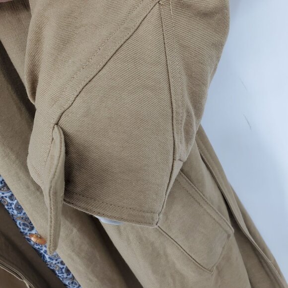 Gore Tex by Apparel Technologies Belted Long Women's Khaki Trench Jacket Coat 10 - Picture 16 of 16